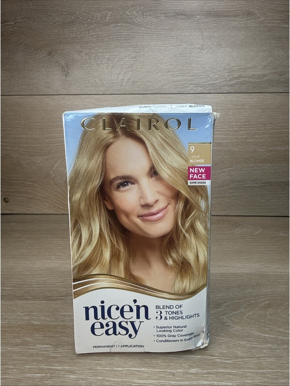 CLAIROL Nice'n Easy #9 LIGHT BLONDE Permanent Hair Color, Hair Dye NEW